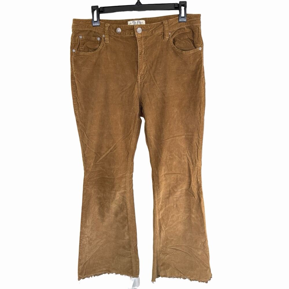 We The Free People Womens Flared Micro Chords 30 Regular Brown Bohemian Boho